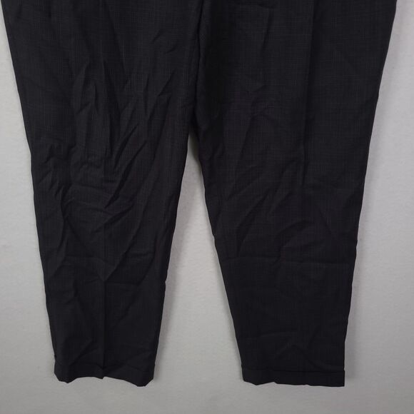 Lauren Ralph Lauren Men's Dress Pants Pleated Straight Black 100% Wool 38x30 - Picture 2 of 14